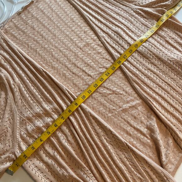 Soft Surroundings Silk Blend Inglis Cardigan Sweater Womens Size 2X Sand Draped - Picture 7 of 8